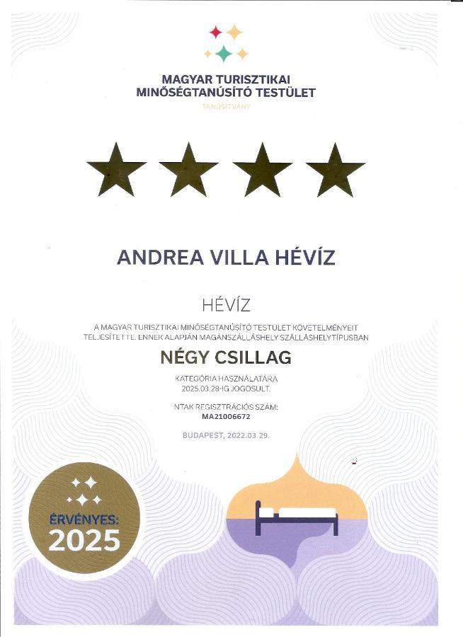 Andrea Villa Heviz II Balaton Ngoại thất bức ảnh